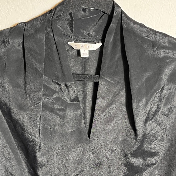 CAbi Black Sleeveless Silk Blouse Small - Picture 2 of 9